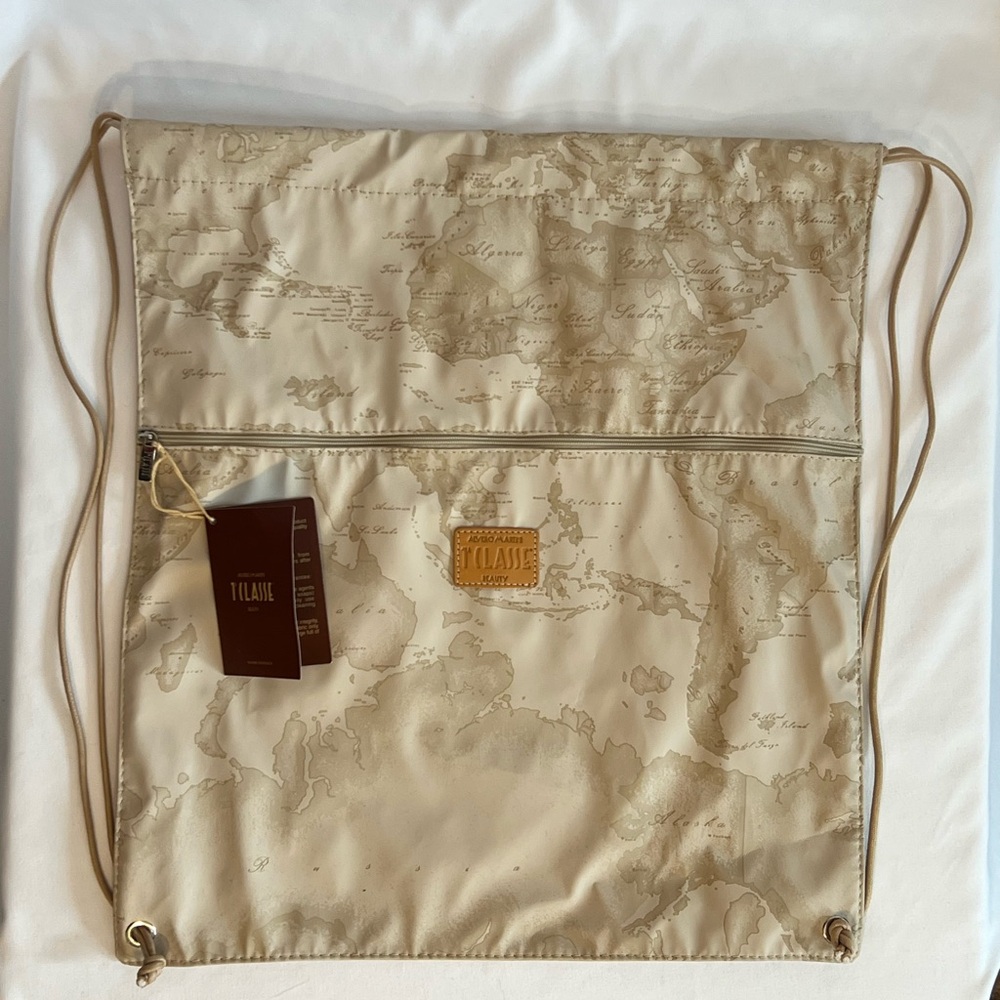 MARTINI 1a CLASSE Geo Collection Beauty Drawstring Backpack, NWT